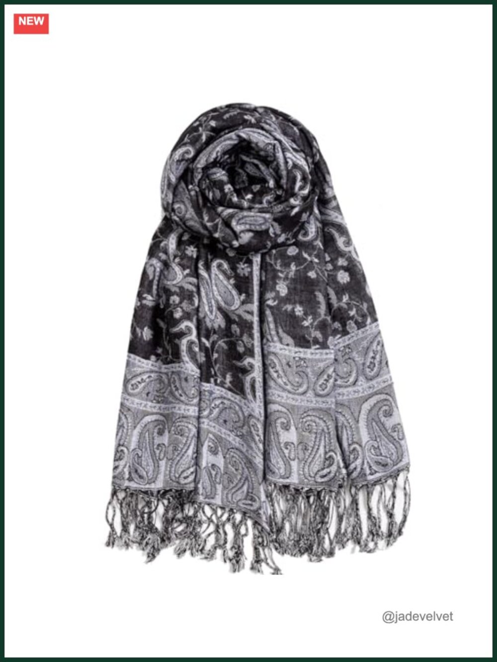 Pashmina Feel Reversible Wrap Scarf for Women Men